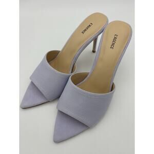 L'Agence Lolita II Slides Mules Heels Lilac Purple Size 9.5